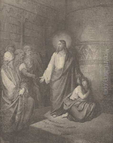 Jesus And The Woman Taken In Adultery - view 1