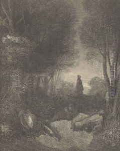 Prayer Of Jesus In The Garden Of Olives by Gustave Dore