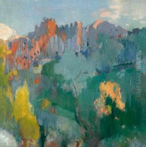 Paisaje Mallorquin. by Joaquin Miro