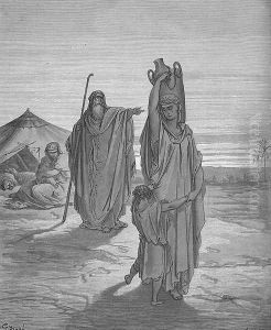 The Expulsion of Hagar by Gustave Dore
