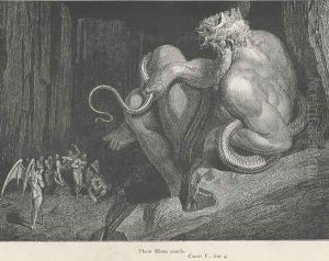 There Minos stands. (Canto V., line 4)