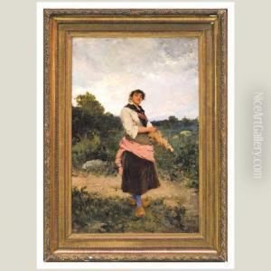 Dama En El Campo by Francisco Miralles Galup