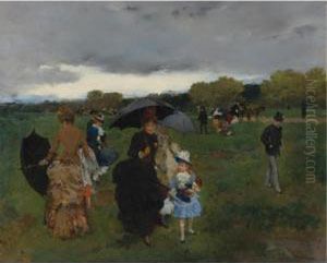 The Upcoming Storm On The Bois De Boulogne by Francisco Miralles Galup