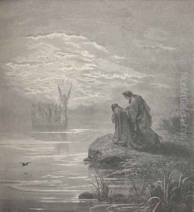 "Down, down; bend low Thy knees; behold God's angel: (Canto II., lines 29-30) "Down, down; bend low Thy knees; behold God's angel: (Canto II., lines 29-30)