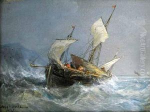 Voiliers Pres Des Cotes Sous L'orage, 1879