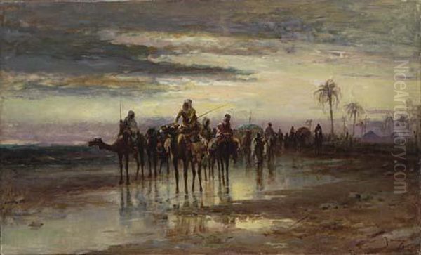 Desert Caravan On Camelback - view 1