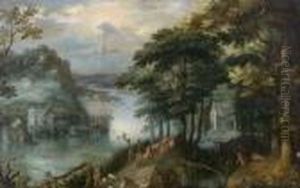 Le Retour Du Troupeau Dans Un Paysage Fluvial
