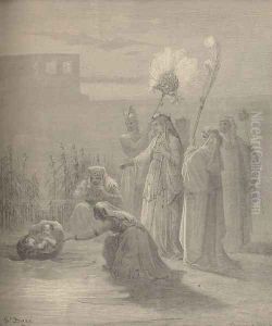 Moses In The Bulrushes by Gustave Dore