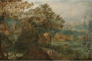 Christ On The Road To Emmaus by Anton Mirou