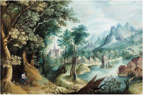 Landscape With The Flight Into Egypt by Anton Mirou