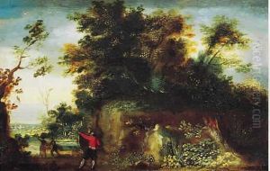 Chasseur A L'arc Dans Un Paysage.
