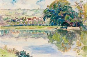 Paysage A L'etang by Jean Misceslas Peske