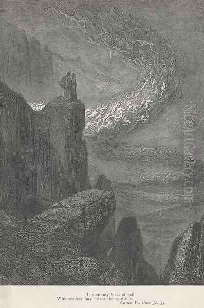 The stormy blast of hell (Canto V., line 32) - view 1