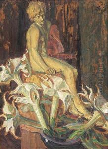 Akt, Okolo 1905-1910 by Ludwik Misky