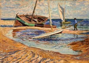 Zalew Przy Zatoce Puckiej, 1937 R. by Ludwik Misky