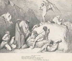 Call thou to mind Piero of Medicina, (Canto XXVIII., lines 69-70) by Gustave Dore