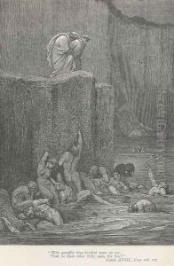 "why greedily thus bendest more on me, (Canto XVIII., line 116)
