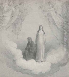 Again mine eyes were fix'd on Beatrice, (Canto XXI., line 1)