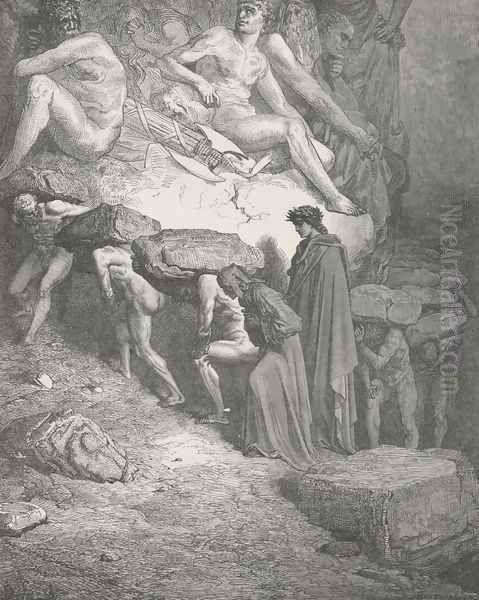 I with that laden spirit journey'd on (Canto XII., line 2) - view 1