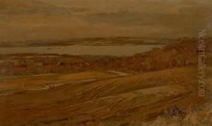 Ploughing Above A River
