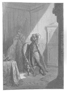 'Be that word our sign of parting, bird or fiend!' I shrieked, upstarting. by Gustave Dore