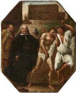 Il Fisco E Il Contribuente olio Su Tela by Giuseppe Maria Mitelli