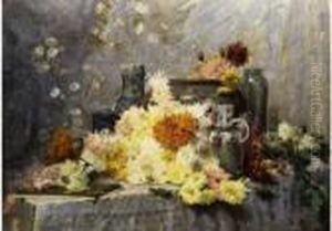 Stilleben Mit Chrysanthemen
