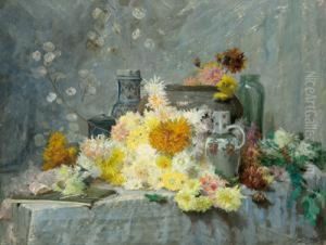 Stilleben Mit Chrysanthemen