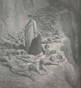 "What cause," said he, "Hath bow'd thee thus!" (Canto XIX., 138-139)