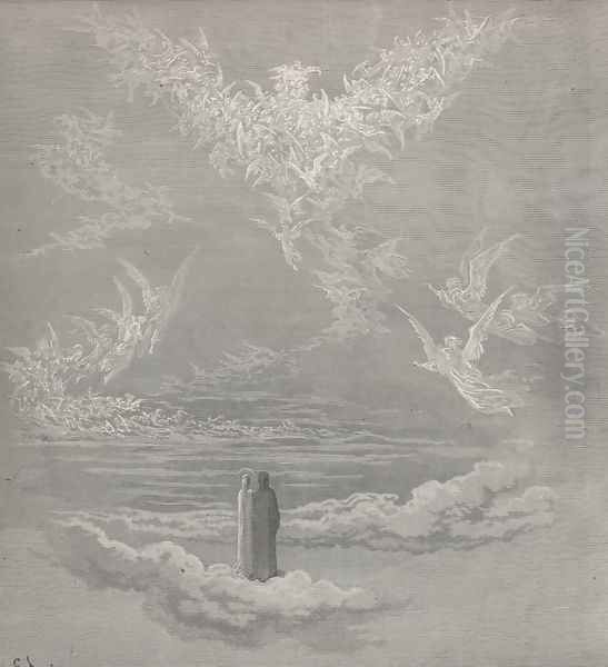 Before my sight appear'd, with open wings, The beauteous image (Canto XIX., lines 1-2) - view 1