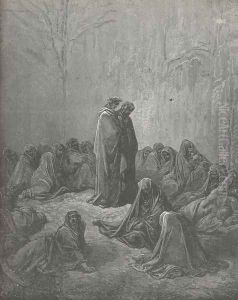 The sight of mis'ry. (Canto XIII., line 66) by Gustave Dore