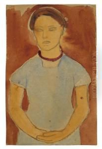 Studie Zum Bildnis ,lee Hoetger Vorblumengrund' by Paula Modersohn-Becker