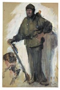 "schornsteinfeger Und Zwei Frauenkopfe" by Paula Modersohn-Becker