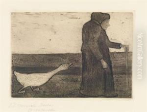 Die Frau Mit Dergans by Paula Modersohn-Becker