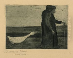 Die Frau Mit Der Gans by Paula Modersohn-Becker
