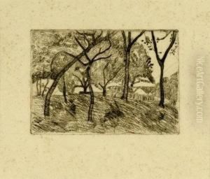 Landschaft Unter Baumen by Paula Modersohn-Becker