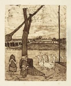 "die Gansemagd" by Paula Modersohn-Becker