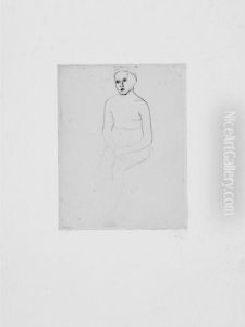 Sitzender Madchenakt by Paula Modersohn-Becker