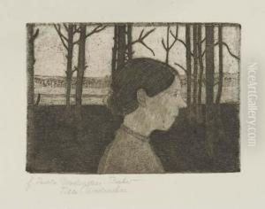 Bildnis Einer Bauerin (madchen Mit Nase) by Paula Modersohn-Becker