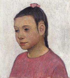 Brustbild Eines Italienischen
Madchens In Rotem Kleid (portrait Of An Italian Girl In A Red Dress) by Paula Modersohn-Becker
