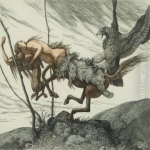 Orn Og Centaurmoder by Louis Moe