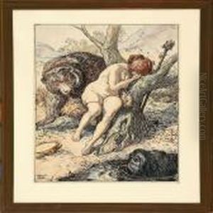 A Collection Of Eight Animal And Figure Scenes