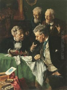 The Chess Players by Louis Charles Moeller