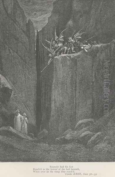 When over us the steep they reach'd. (Canto XXIII., line 54) - view 1