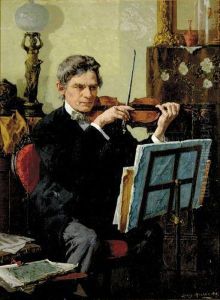 The Violinist by Louis Charles Moeller