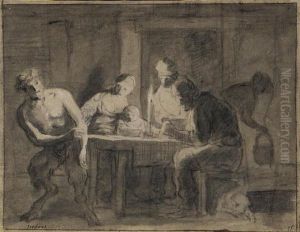Le Satyre Et Le Paysan by Claes Cornelisz Moeyaert