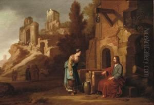 Christ And The Woman Of Samaria by Claes Cornelisz Moeyaert
