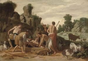 Joseph Being Lowered Into The Well