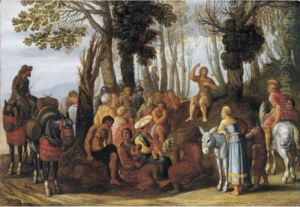 Saint John The Baptist Preaching In The Wilderness by Claes Cornelisz Moeyaert