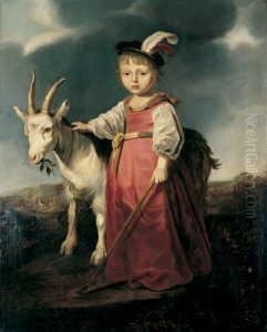 Portrat Eines Kleinen Madchens Als Hirtin. by Claes Cornelisz Moeyaert